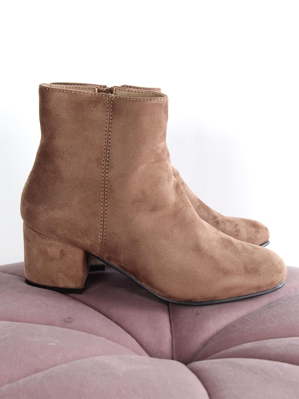 Vanja - Sort støvlet i ruskindslook