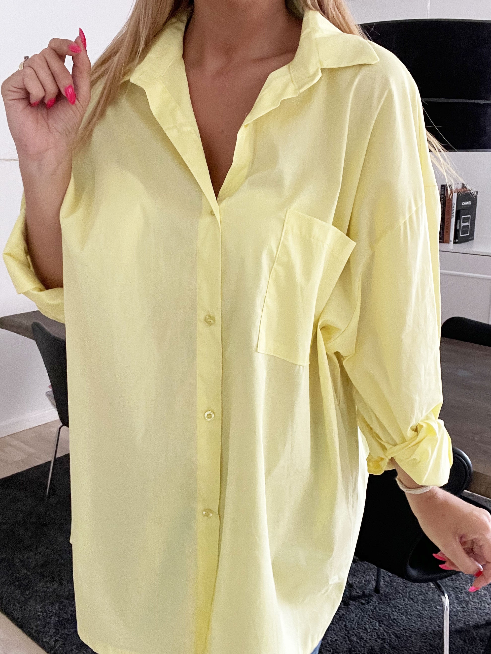 Verona - Oversized skjorte med stor lomme