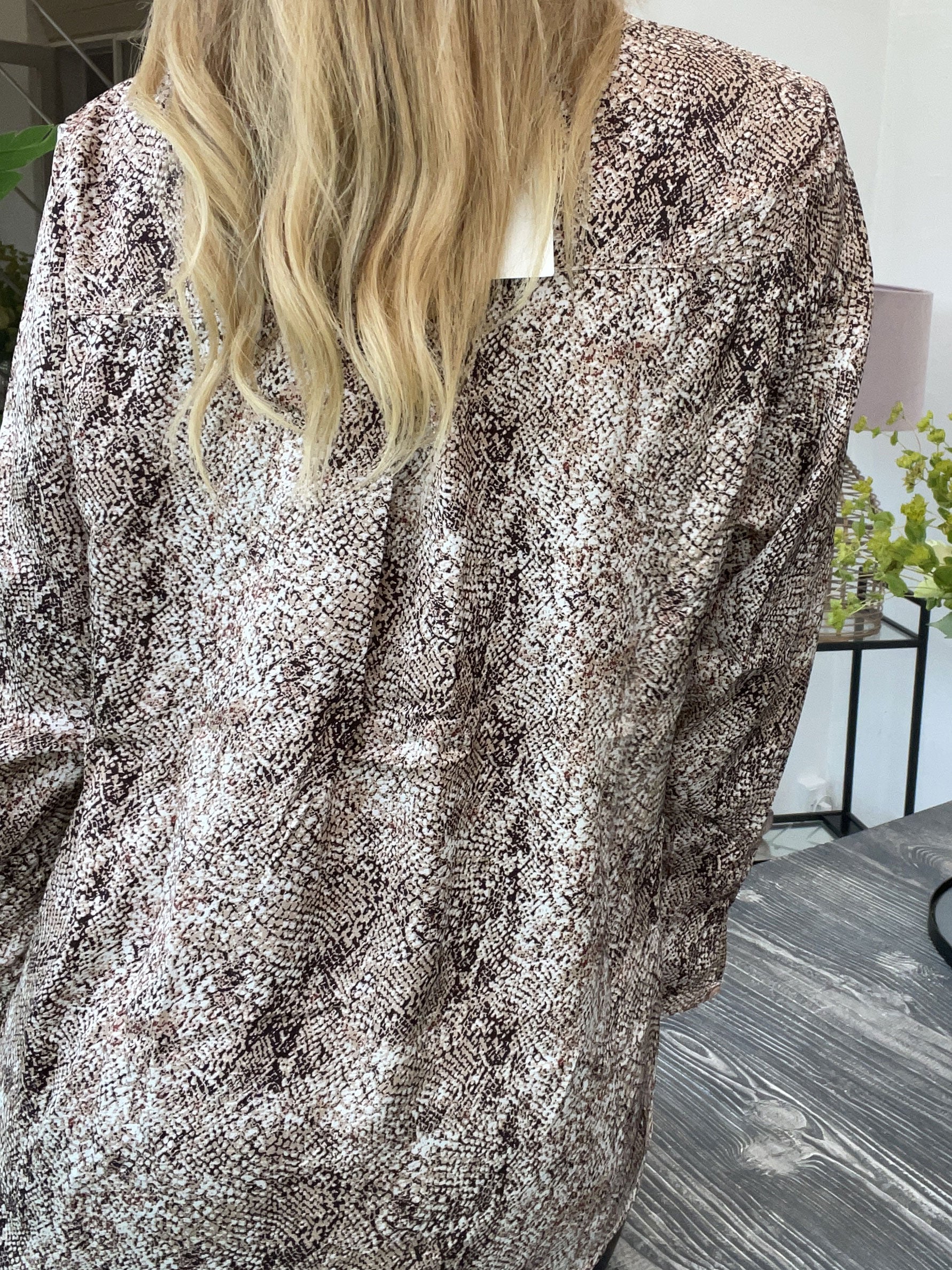 Veta - Leopard tunika med knapper