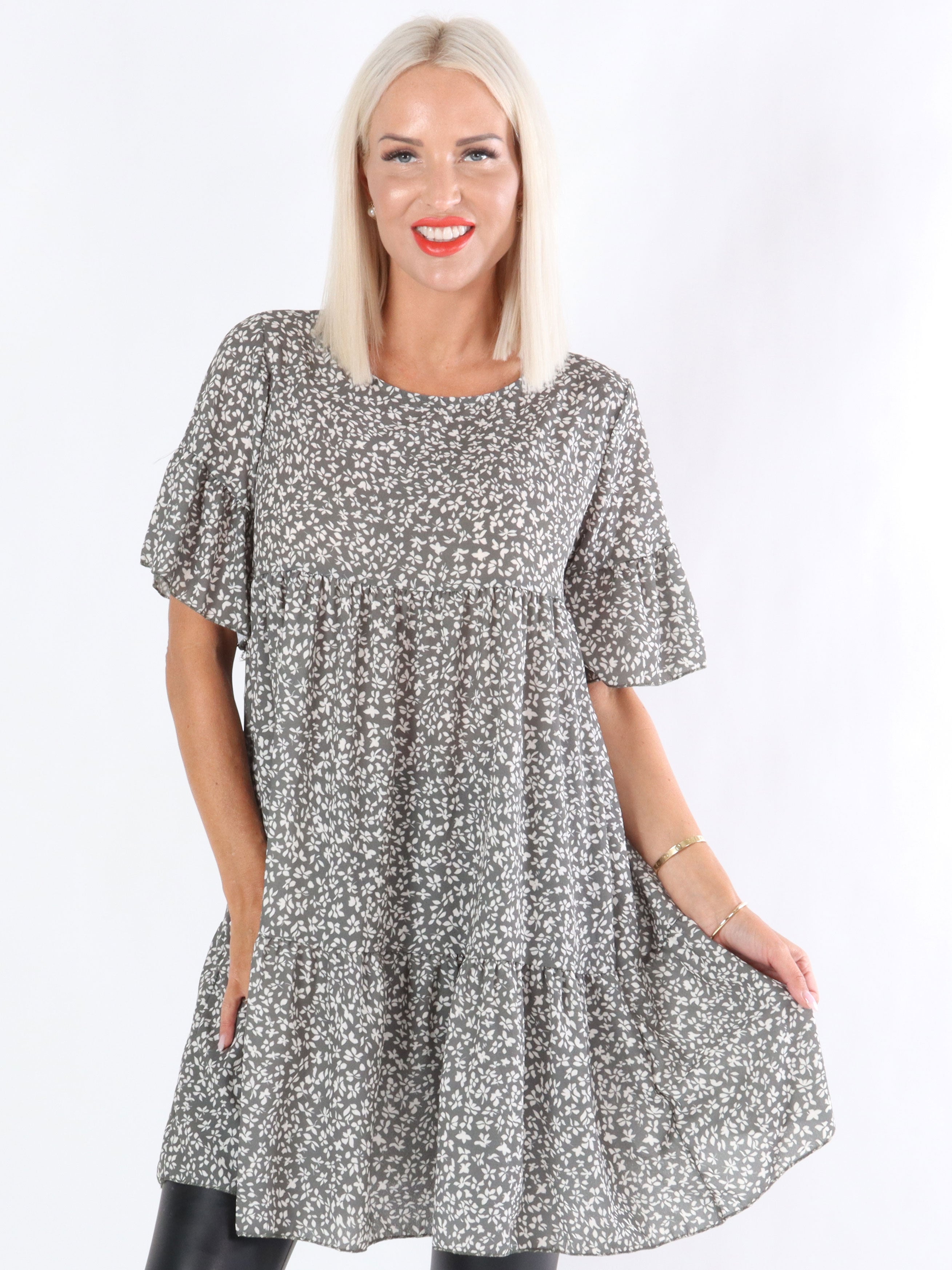 Via - Tunika i løs pasform med mønster