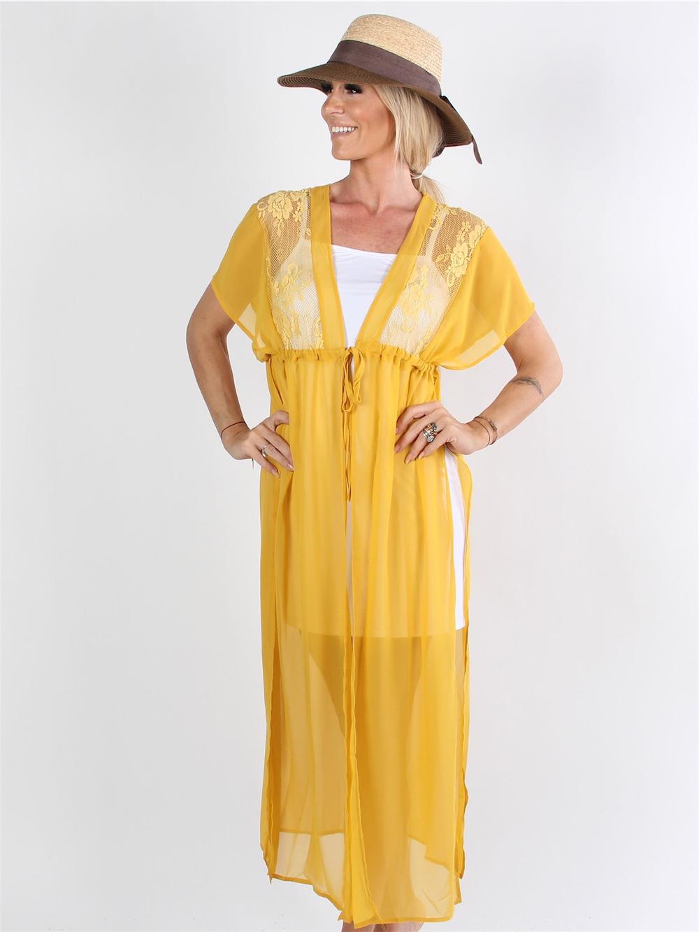 Viktoria - Sort semitransparent kimono