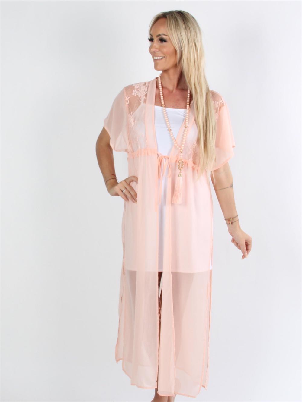 Viktoria - Sort semitransparent kimono