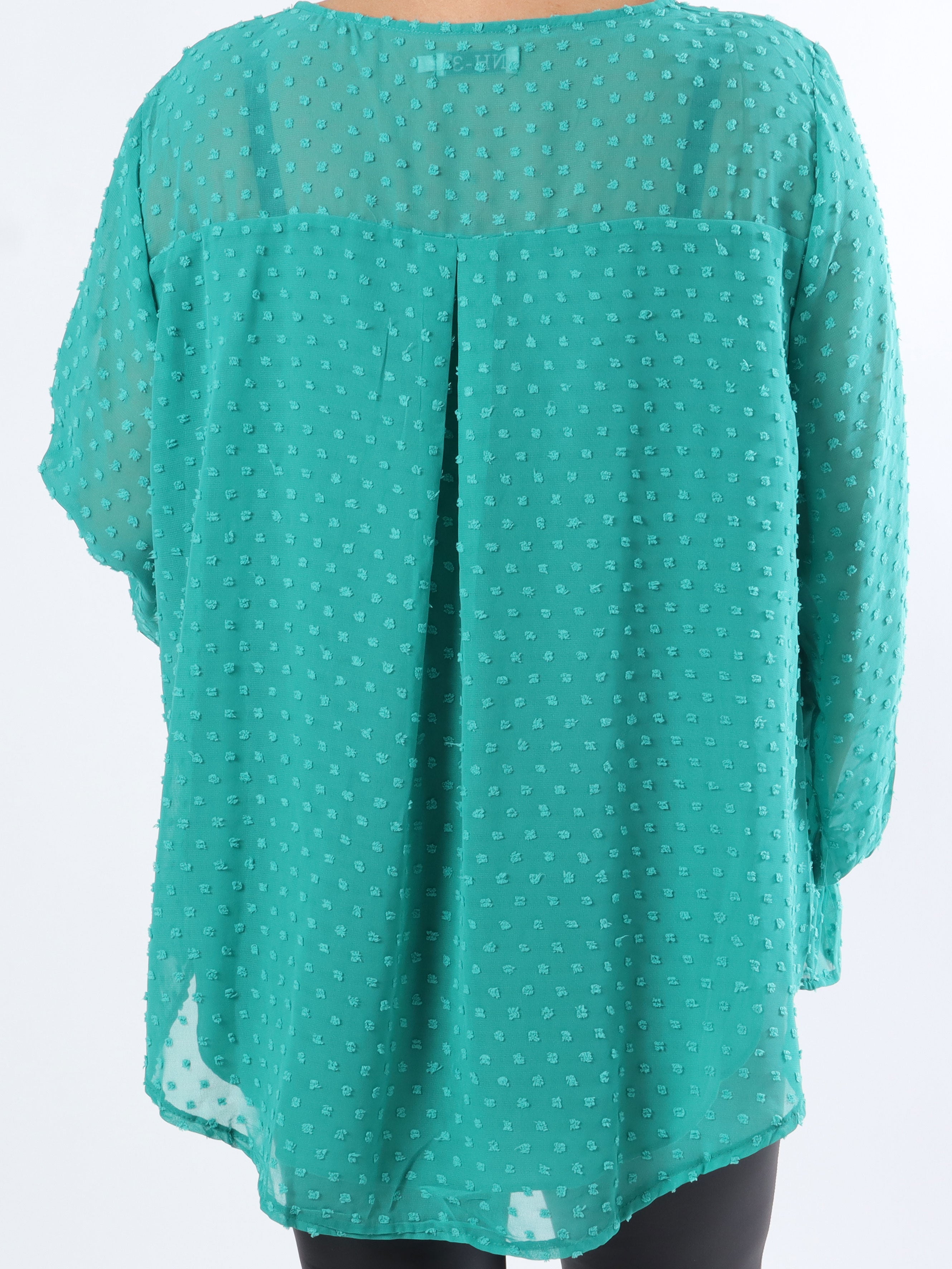 Vittoria - Sød tunika med broderinger og prikket stof