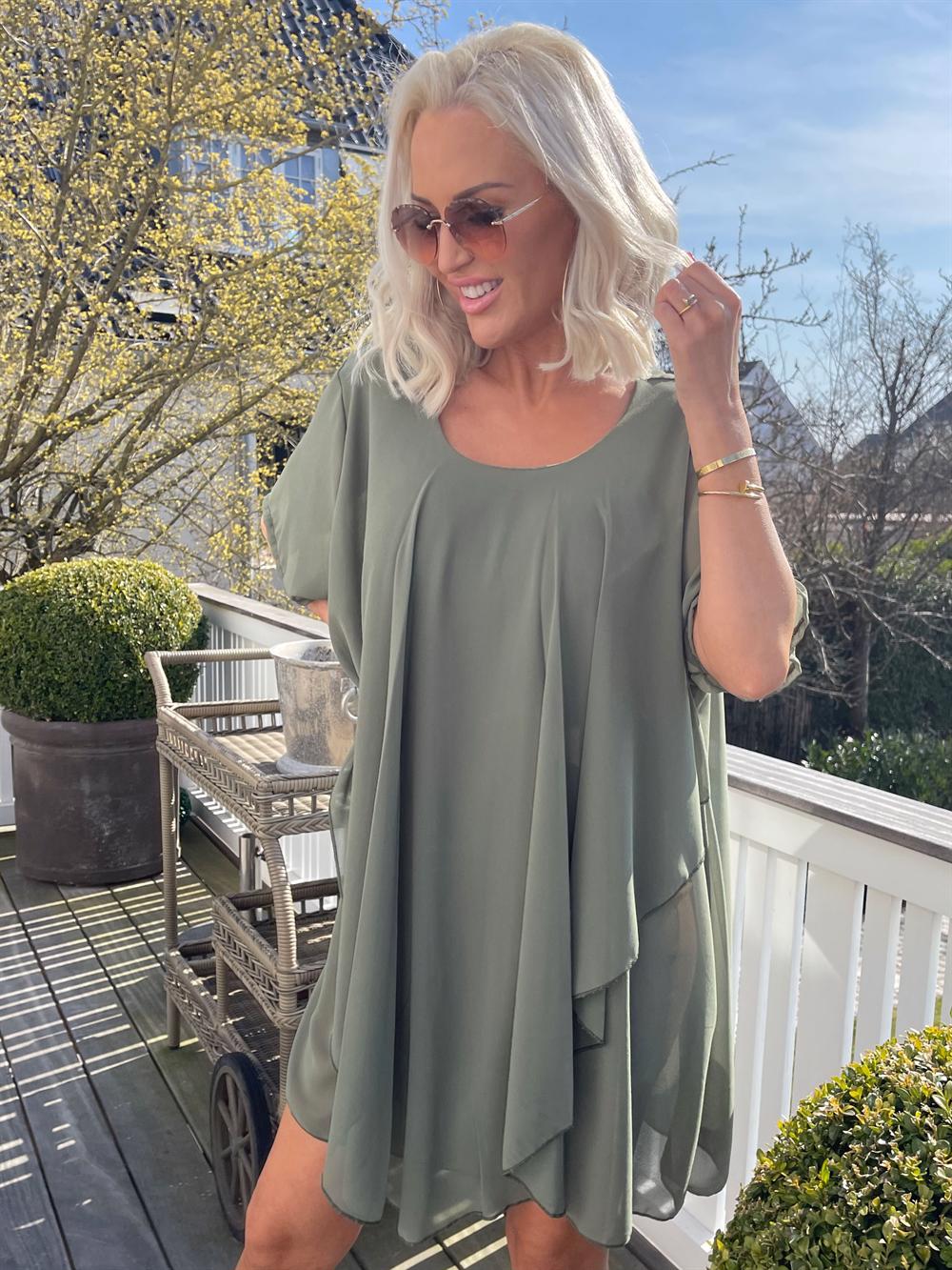 Wanda - Tunika kjole i chiffonstof