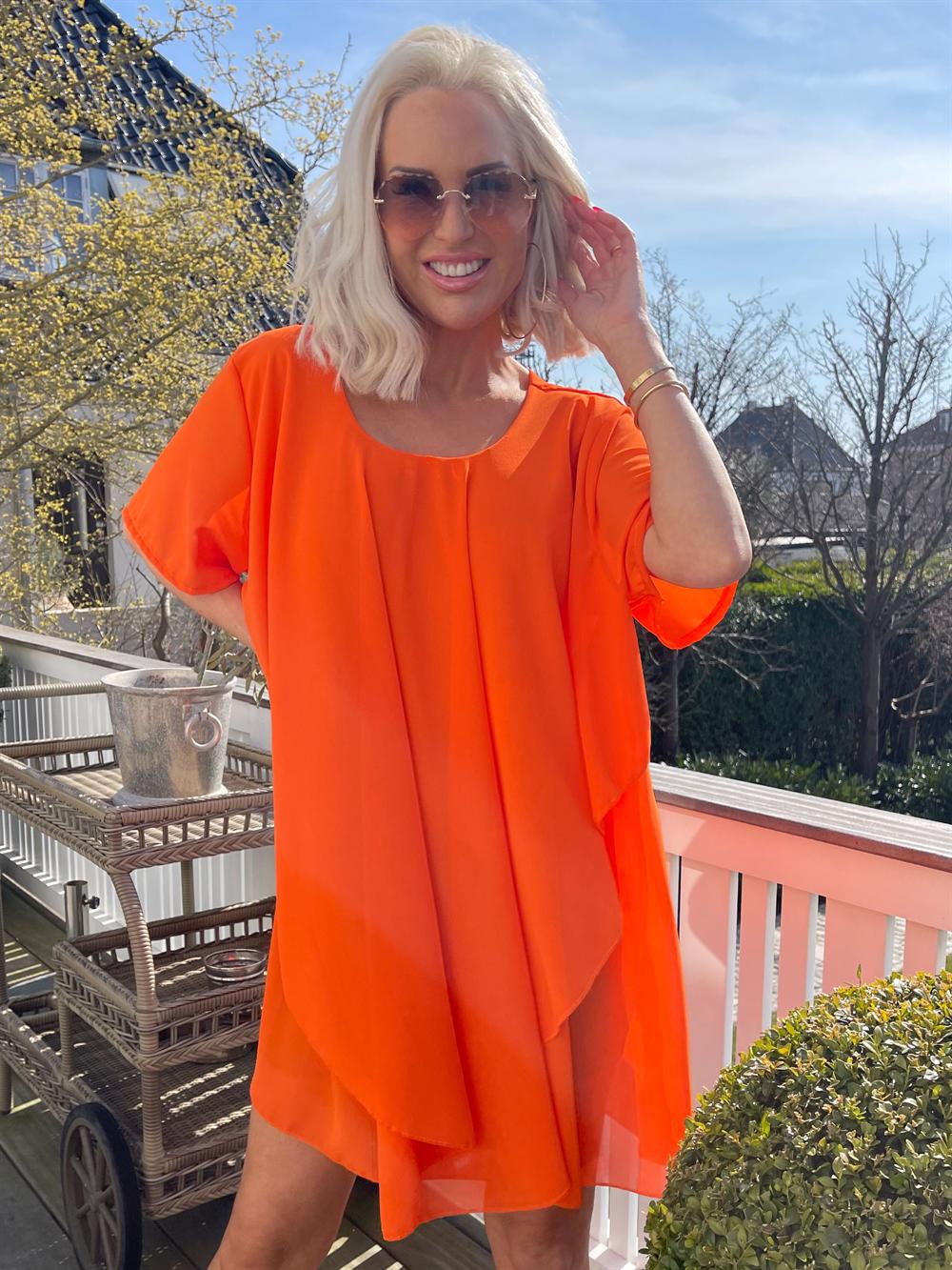 Wanda - Tunika kjole i chiffonstof