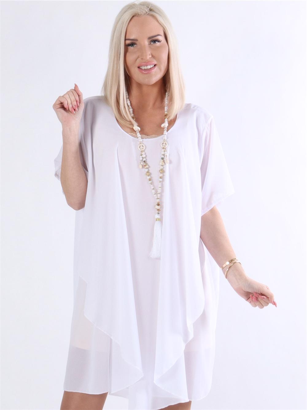 Wanda - Tunika kjole i chiffonstof