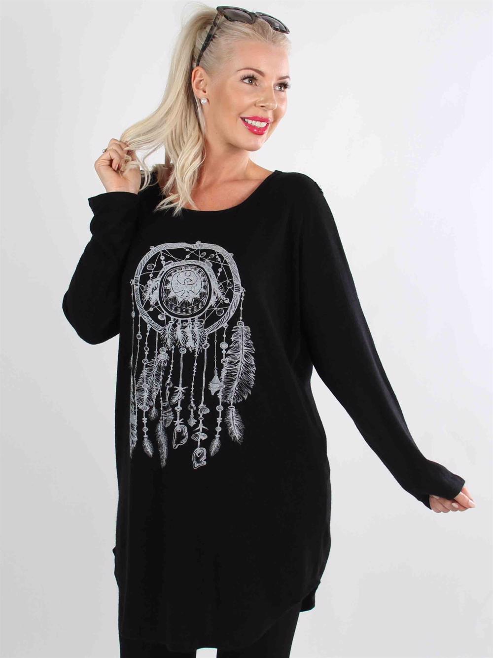 Wendi - Sort strik med drømmefanger