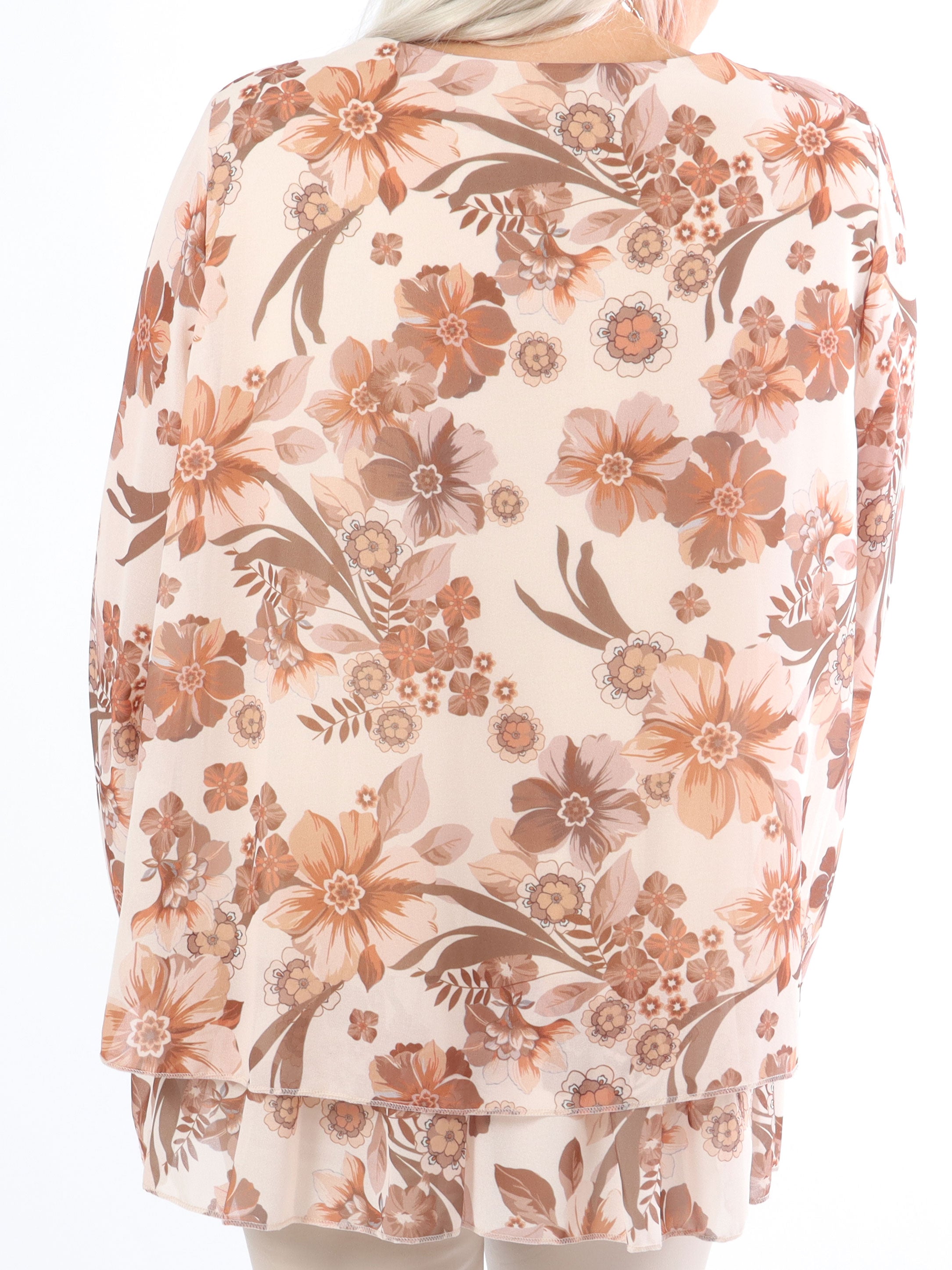 Wicky - Sød plus size tunika med blomstermotiv