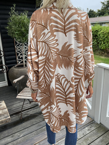 Wilma - Sød mønstret skjortekjole i silkelook