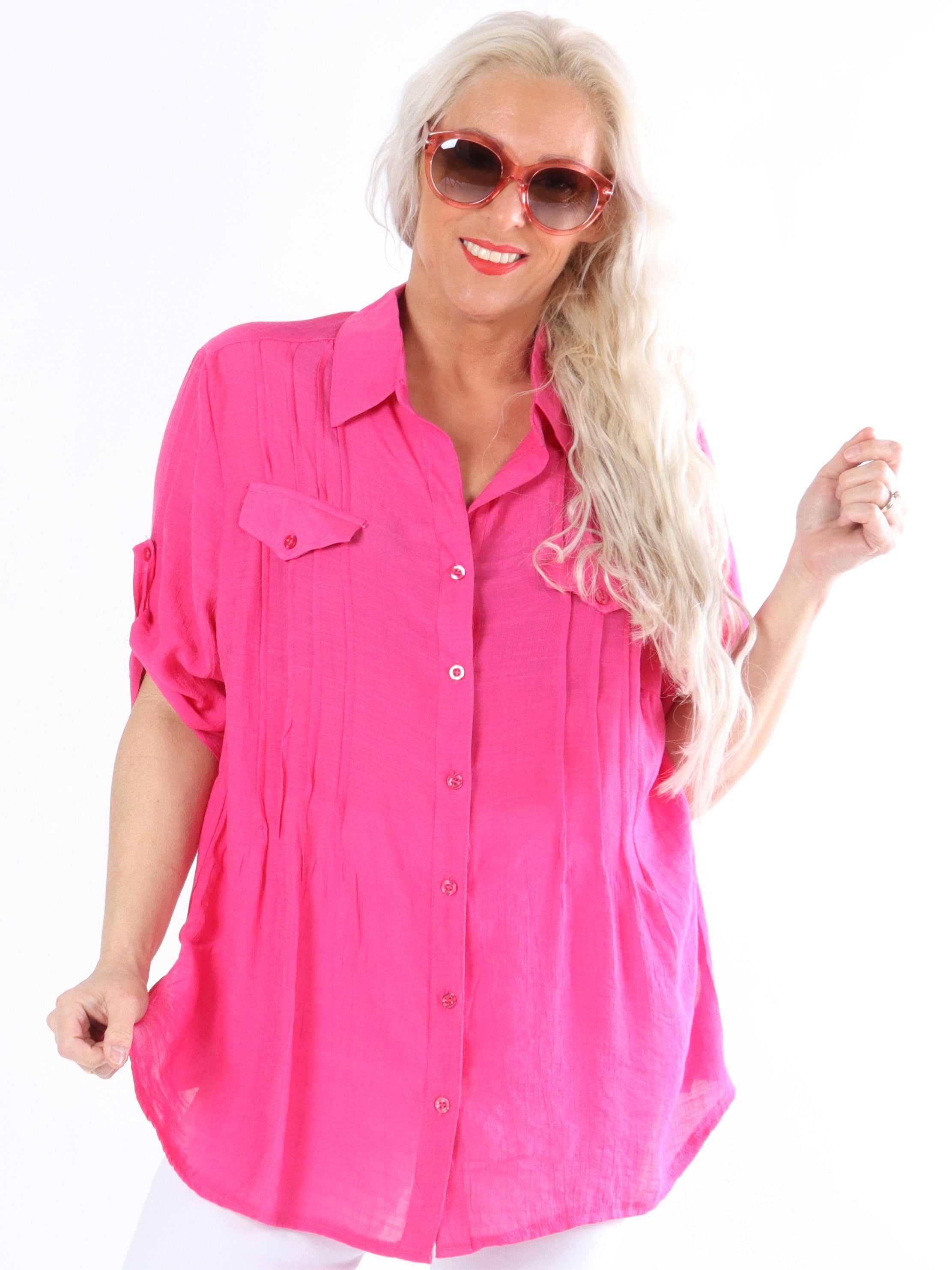 Wilma - Sort sød skjorte med lommer