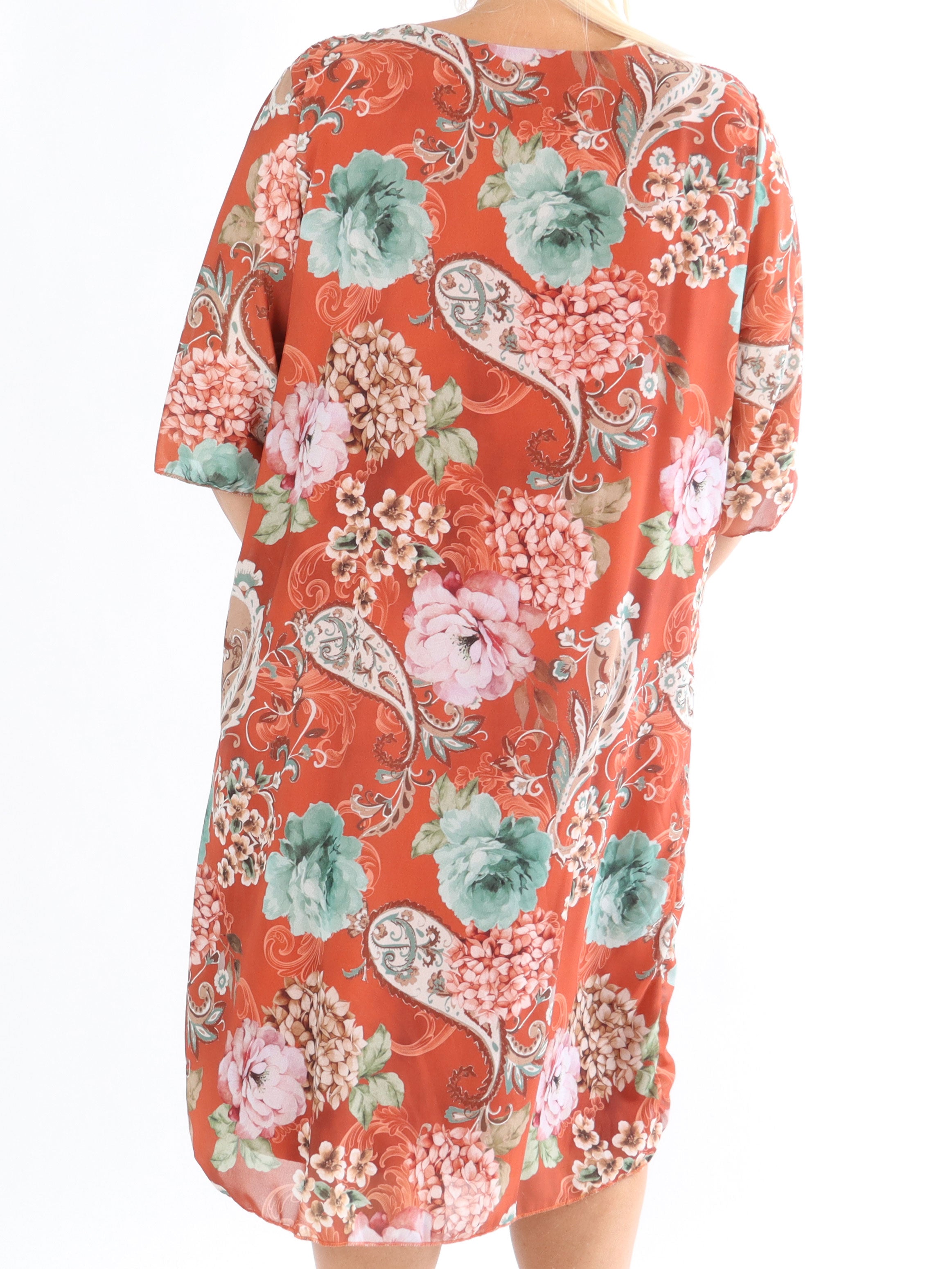 Zion Flower - Plisseret kjole med blomsterprint