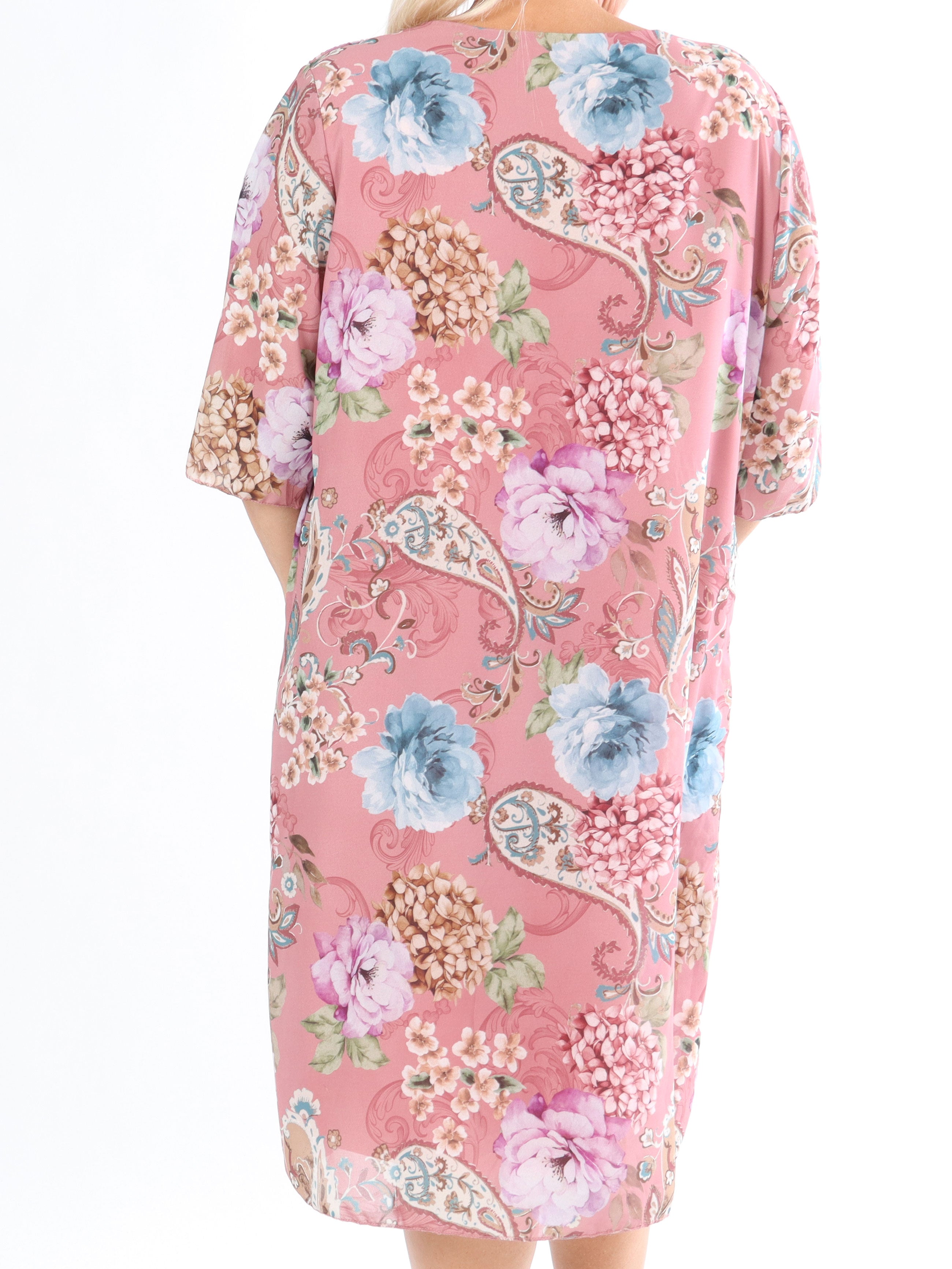 Zion Flower - Plisseret kjole med blomsterprint