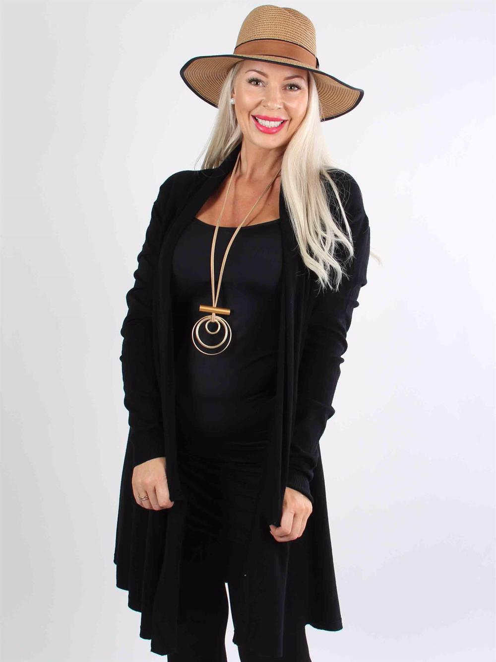 Zizi - Sort blød strik cardigan