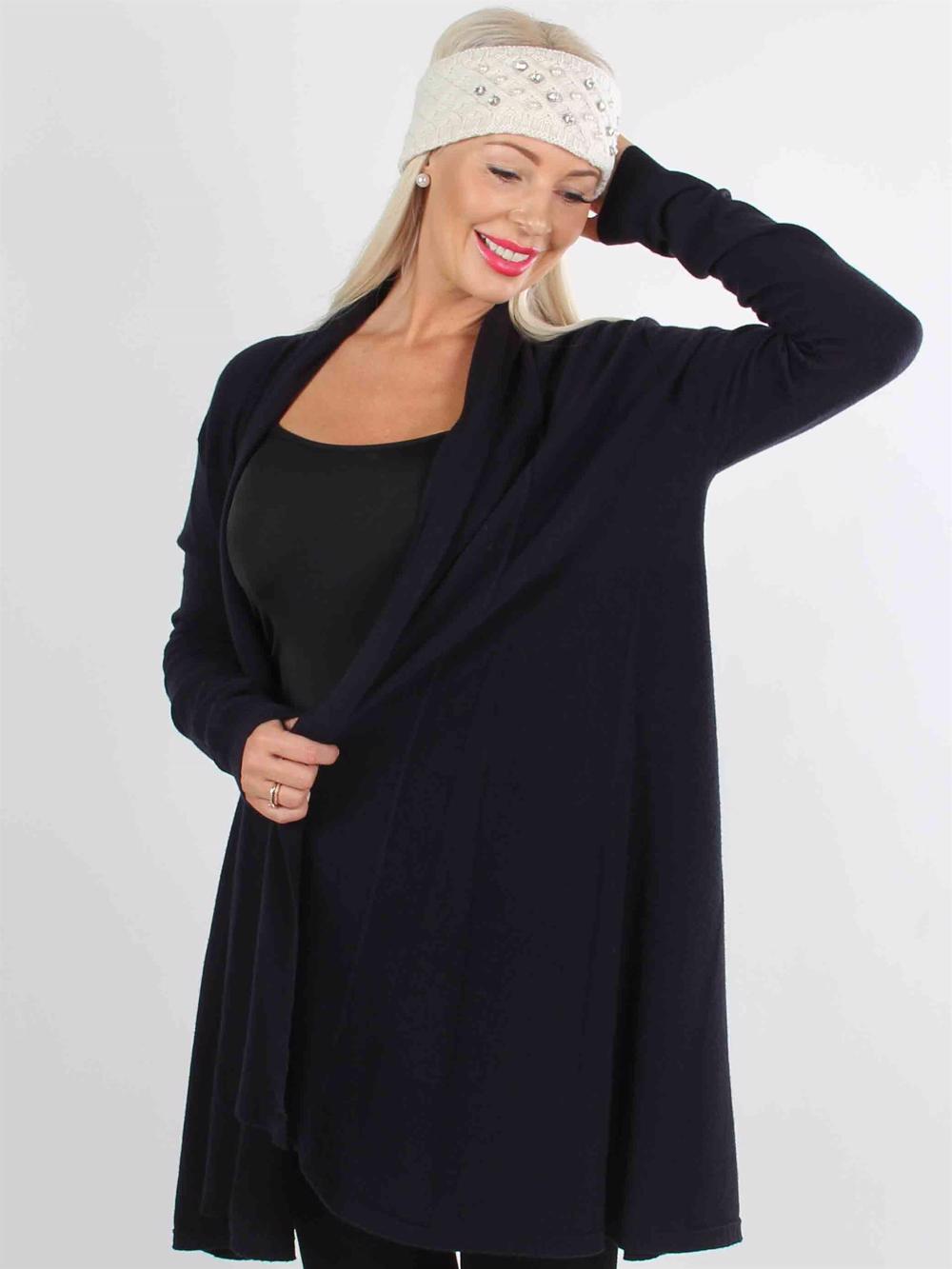 Zizi - Sort blød strik cardigan