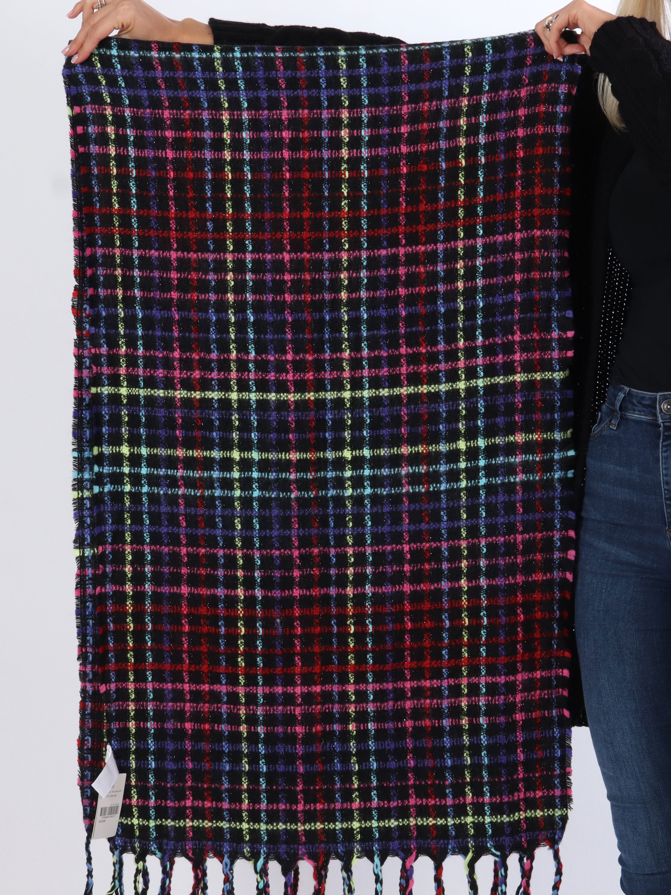 Angelika - Blødt strikket halstørklæde med farver