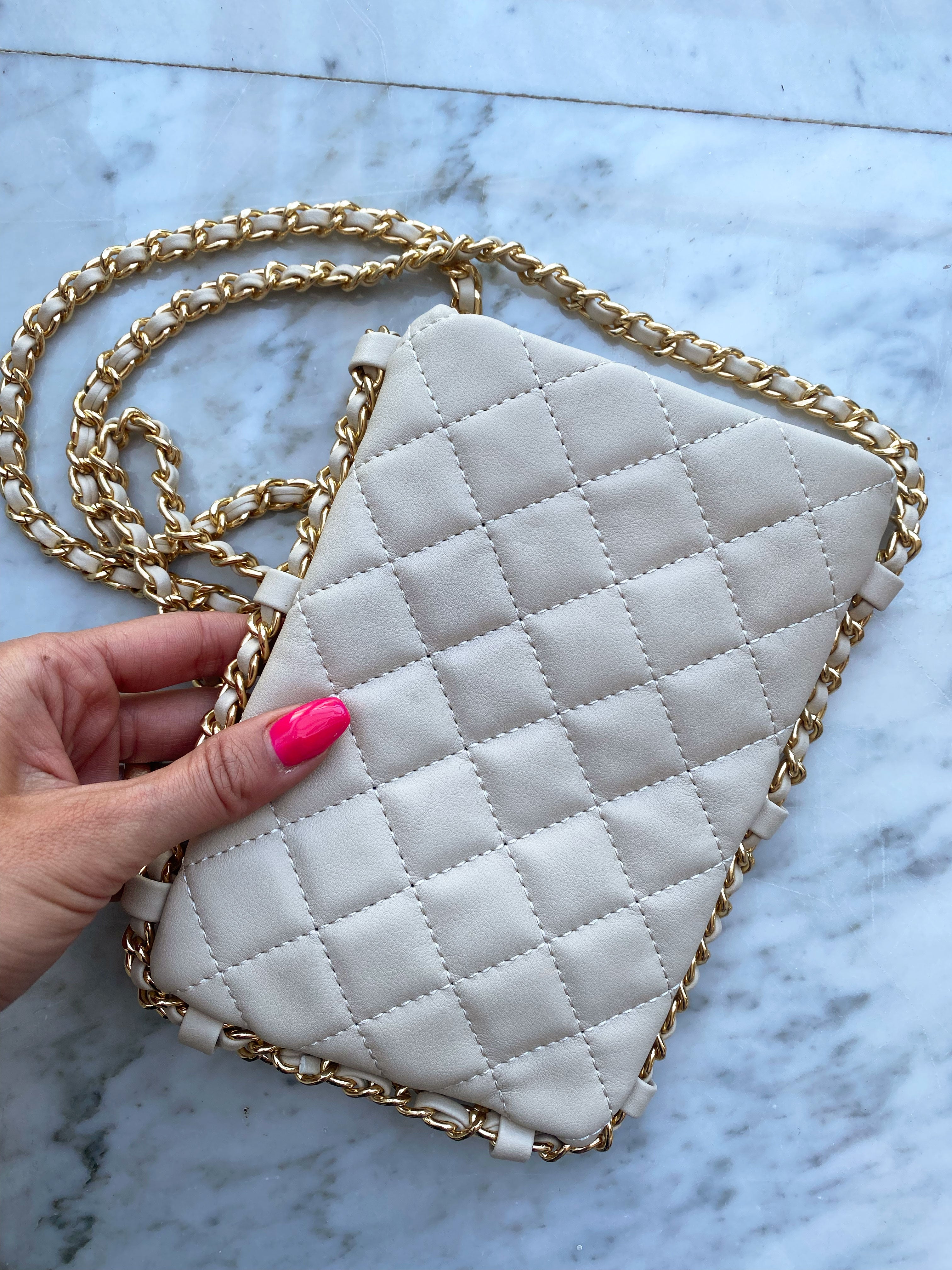 Caroline - Lille taske med guldkæde