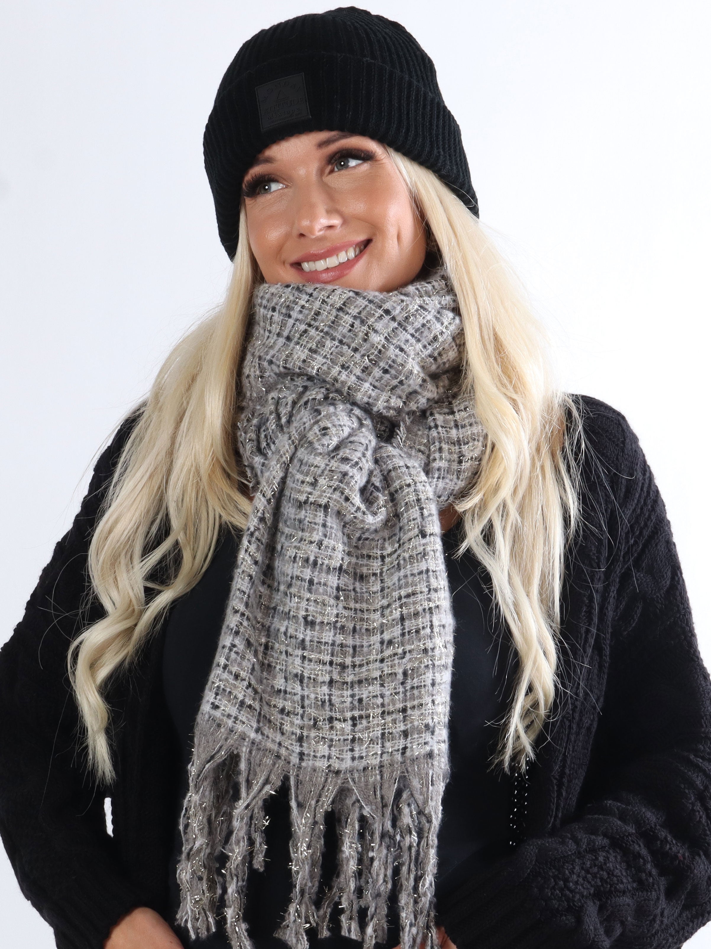 Karlie - Blødt halstørklæde med glimmertråde