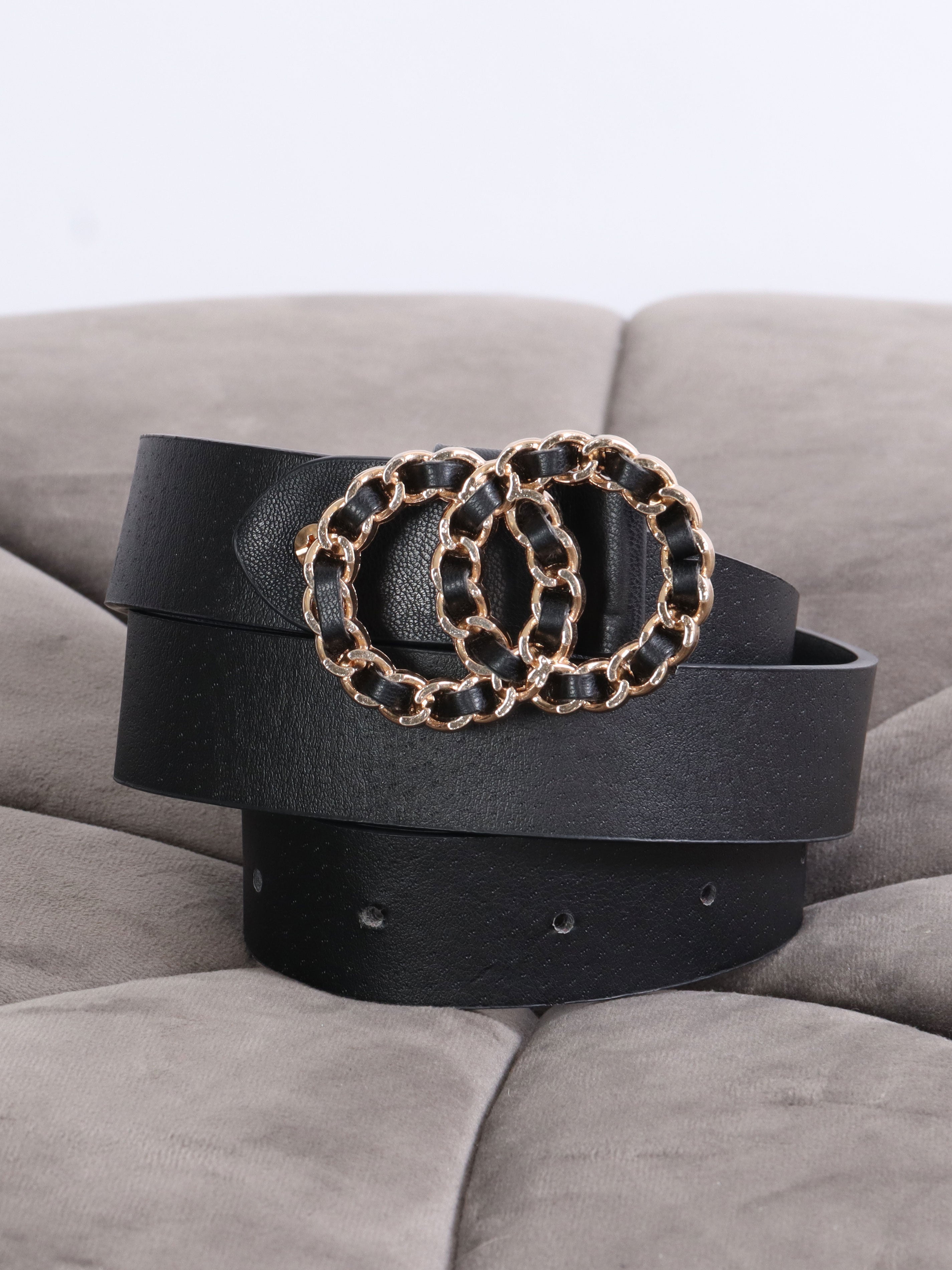 Katie - Bælte med guld spænde