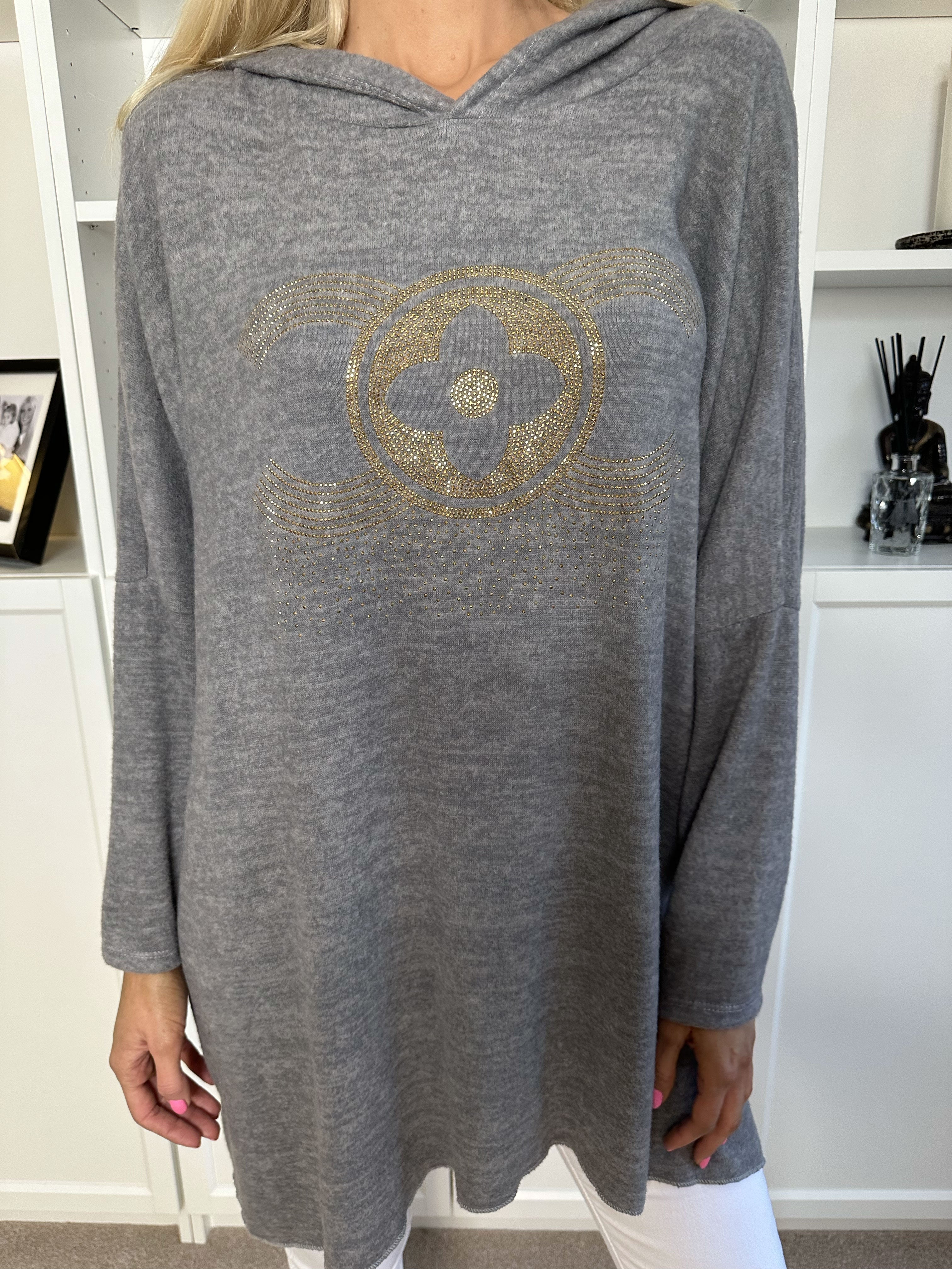 Lilje - Meget blød bluse i viscose med hætte