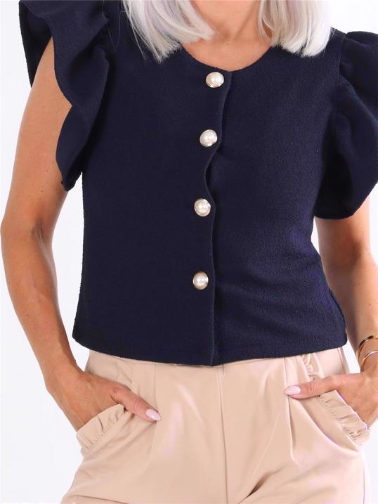 Molly - Fin cardigan med perleknapper