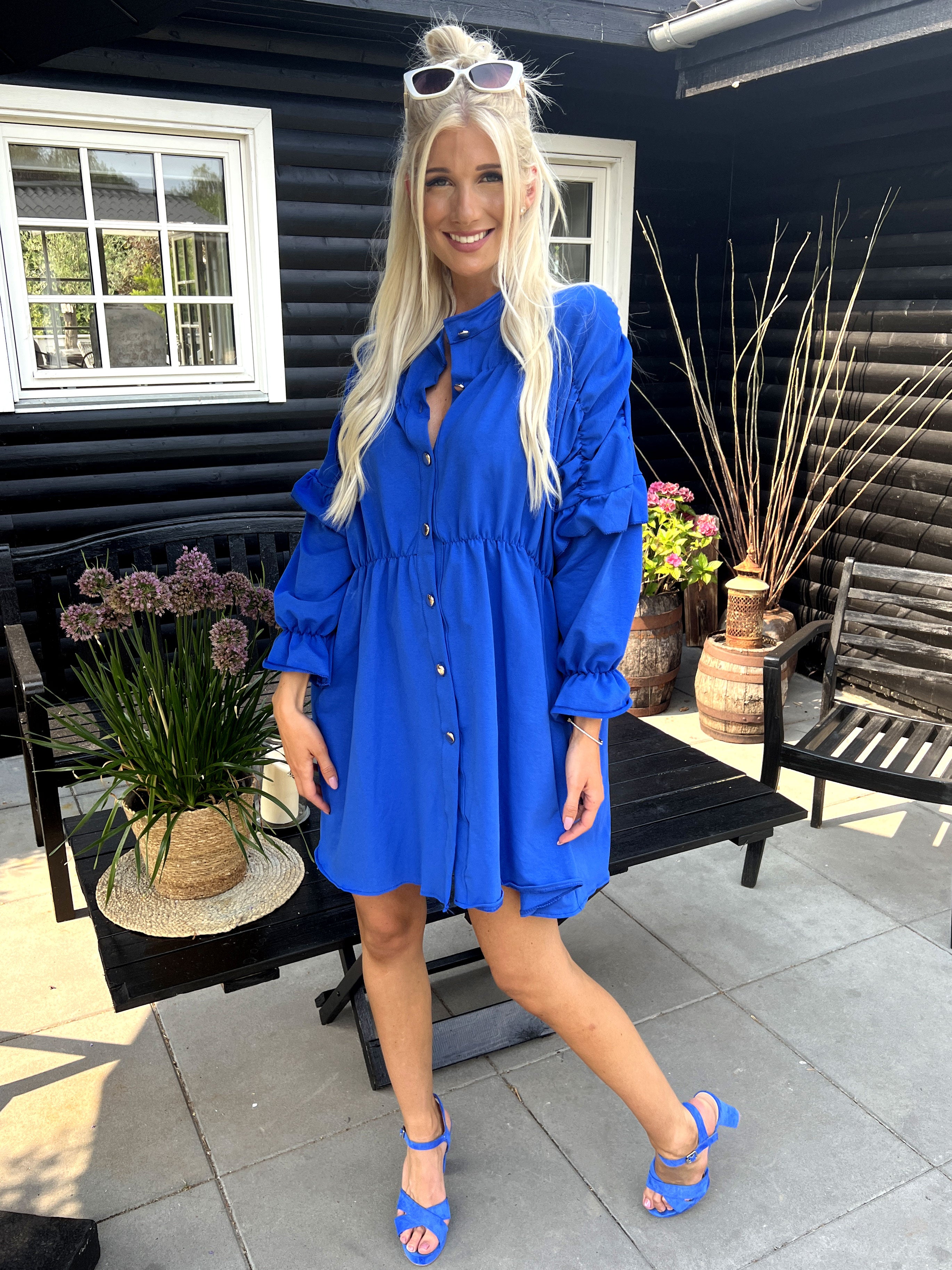 Monica Jersey - Sød joggingkjole med flæser