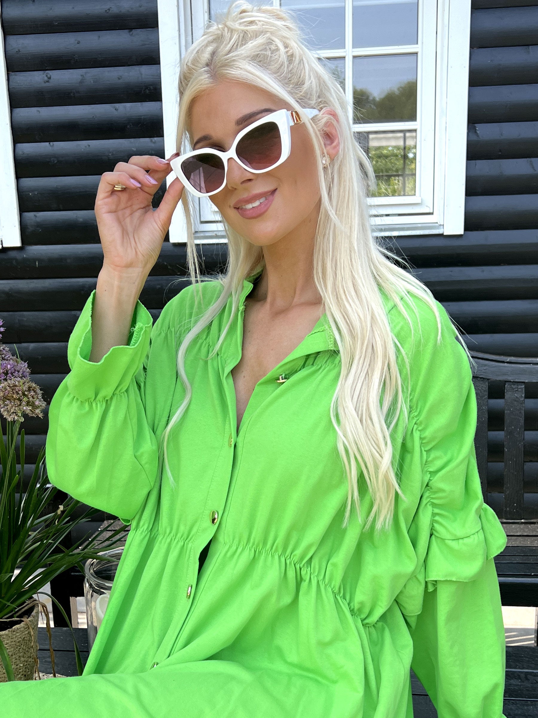 Monica Jersey - Sød joggingkjole med flæser