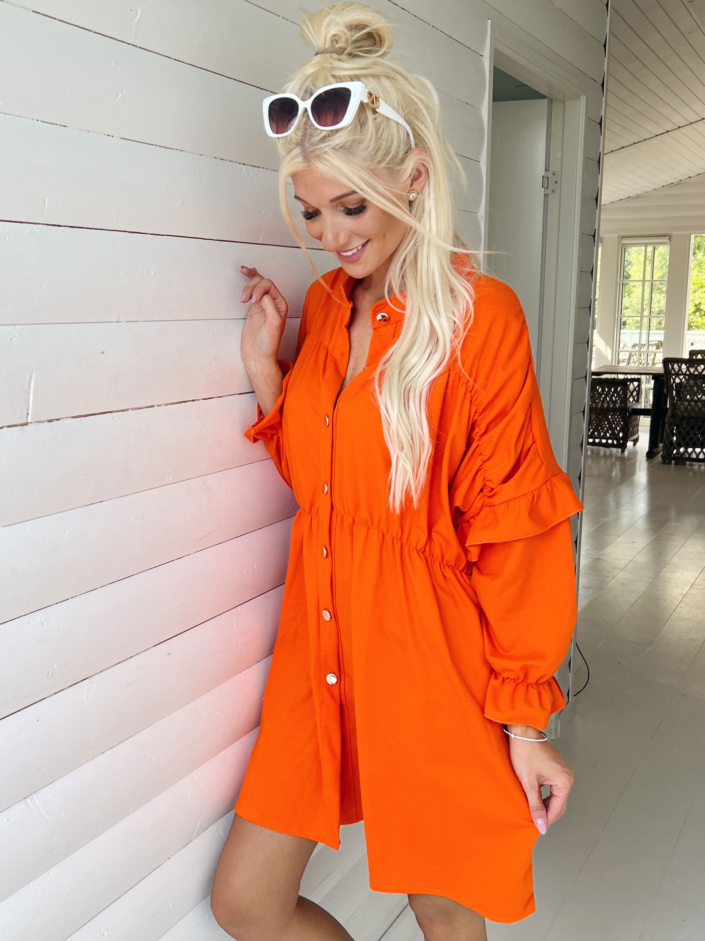 Monica Jersey - Sød joggingkjole med flæser