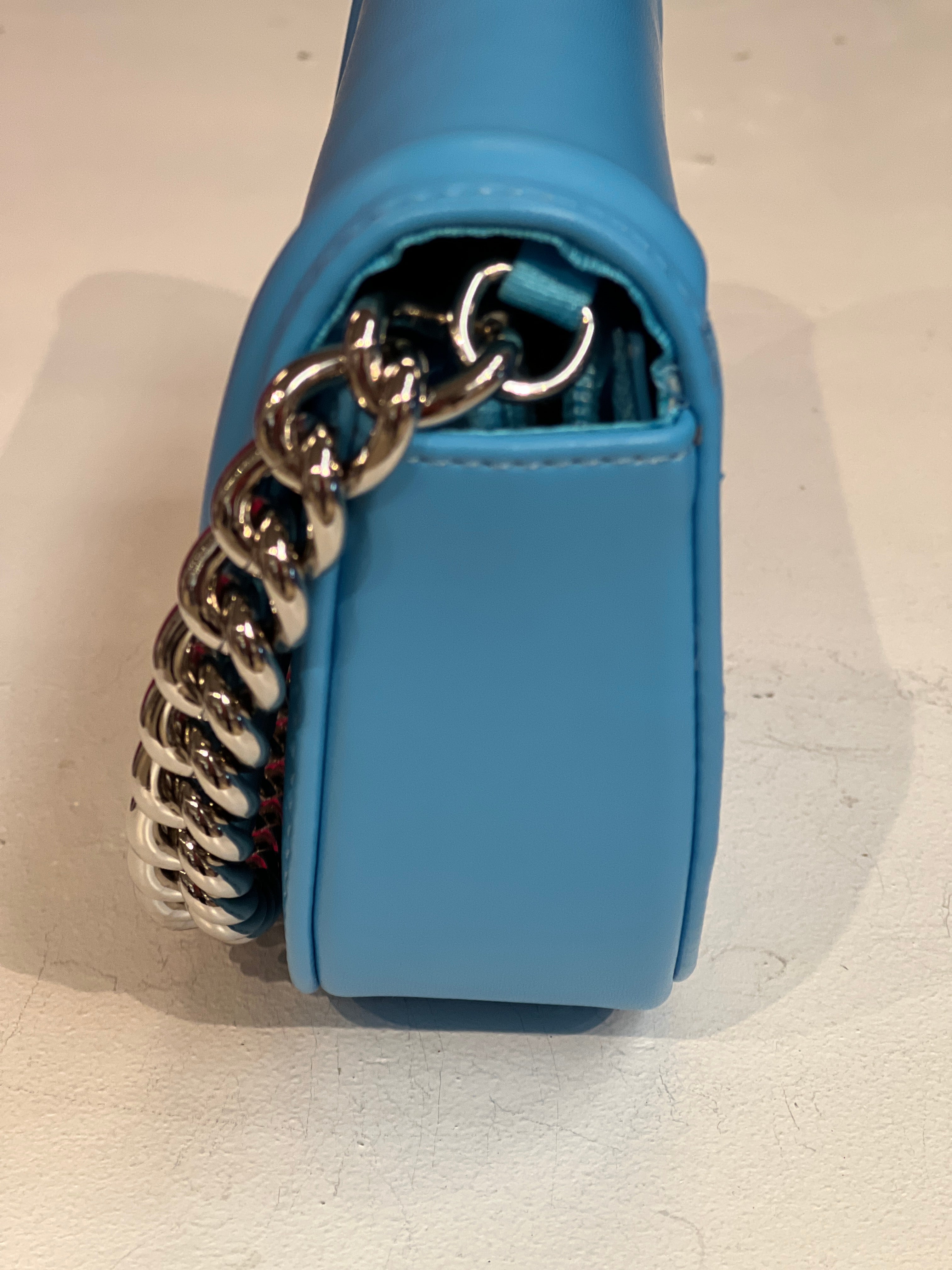 Rose - Lille håndtaske med similitensten og sølv kæde