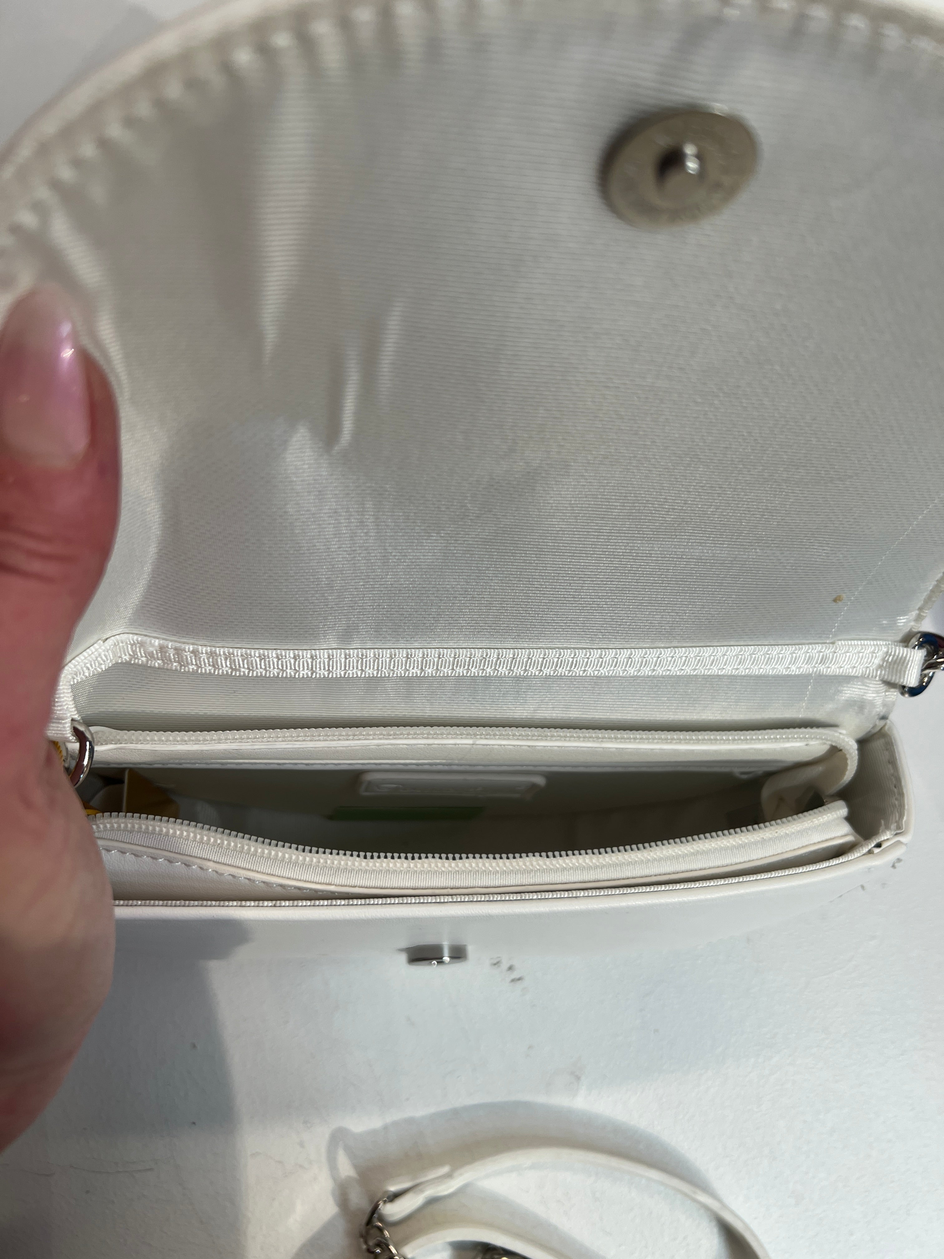 Rose - Lille håndtaske med similitensten og sølv kæde