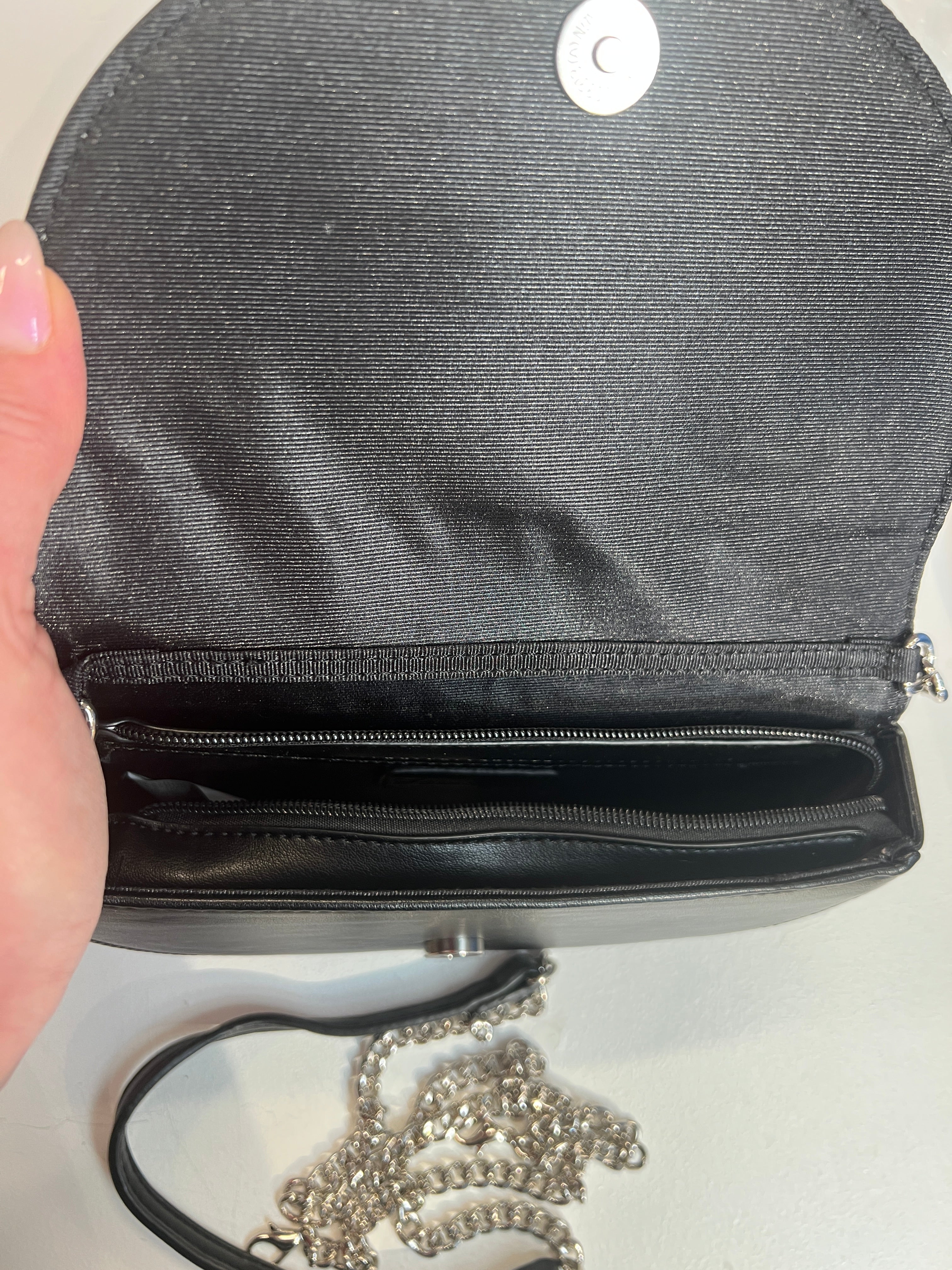 Rose - Lille håndtaske med similitensten og sølv kæde