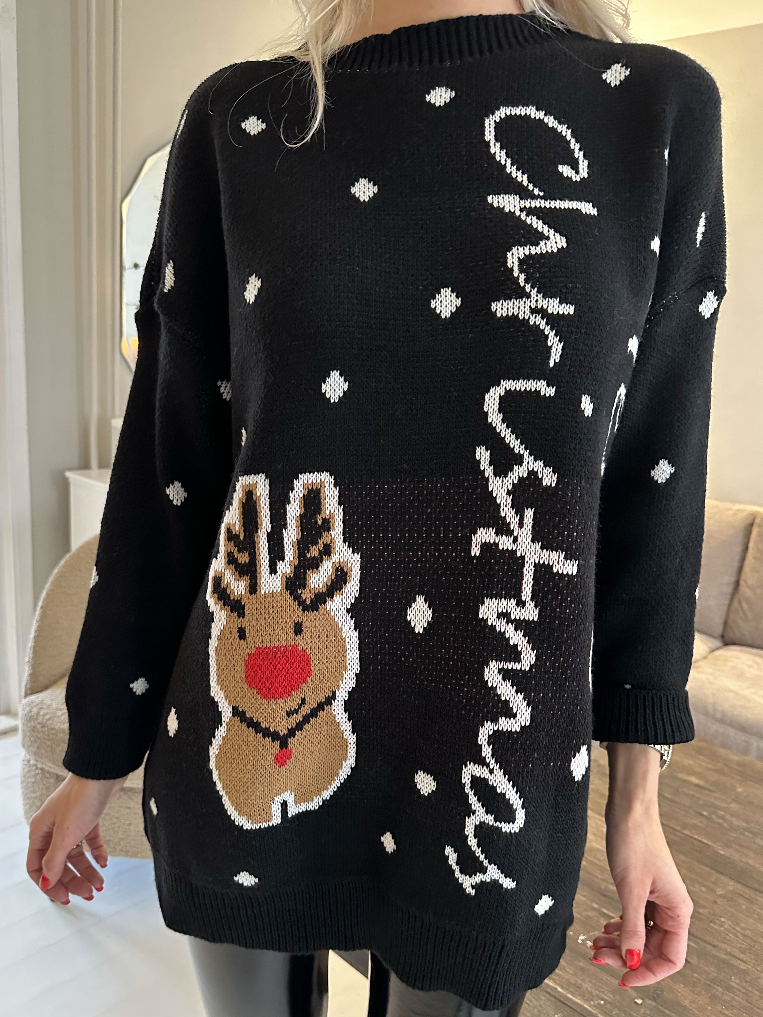 Rudolf - Sød julestrik med rensdyr