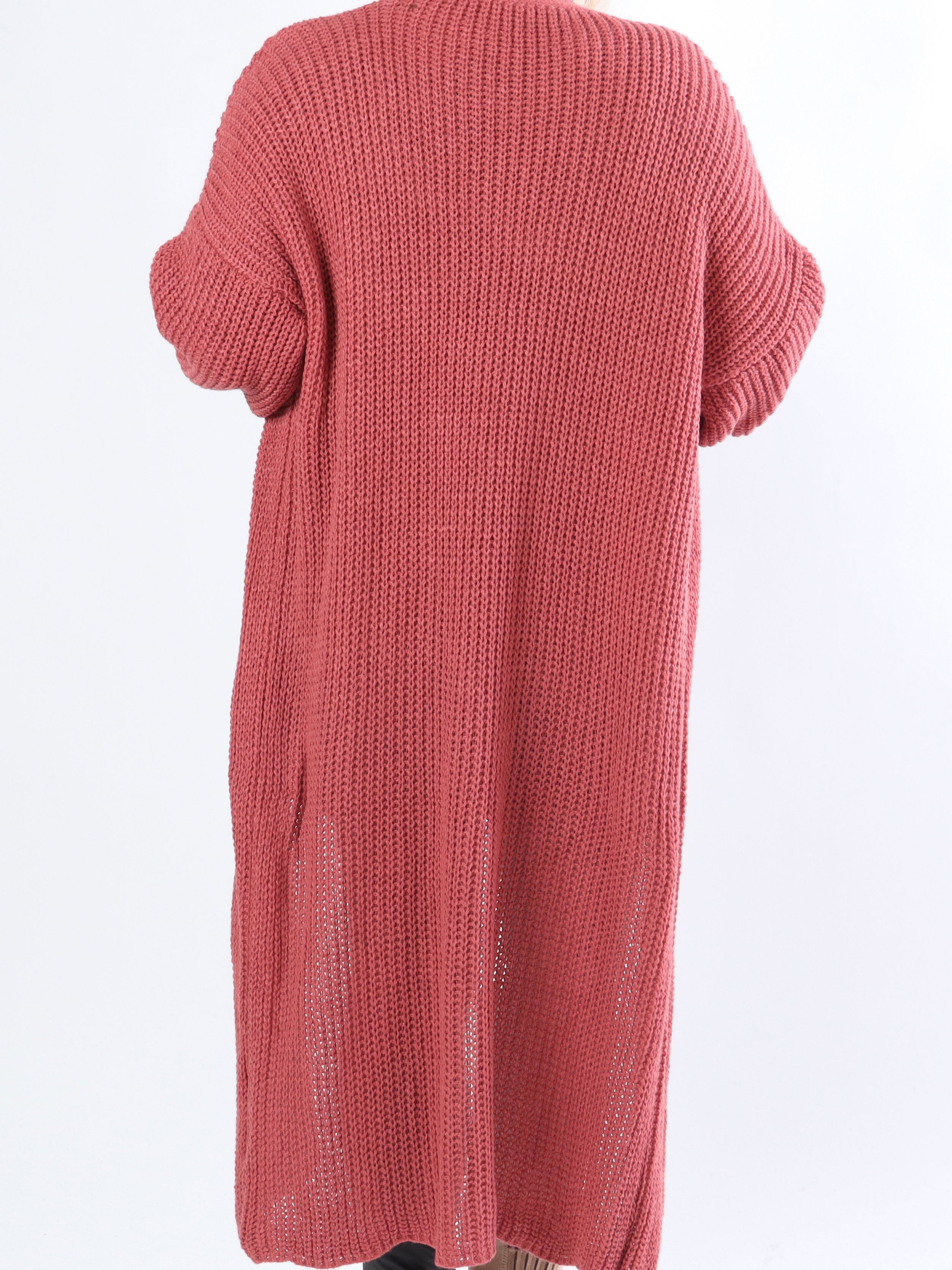 Sally - Plus size strikcardigan med fine ballonærmer