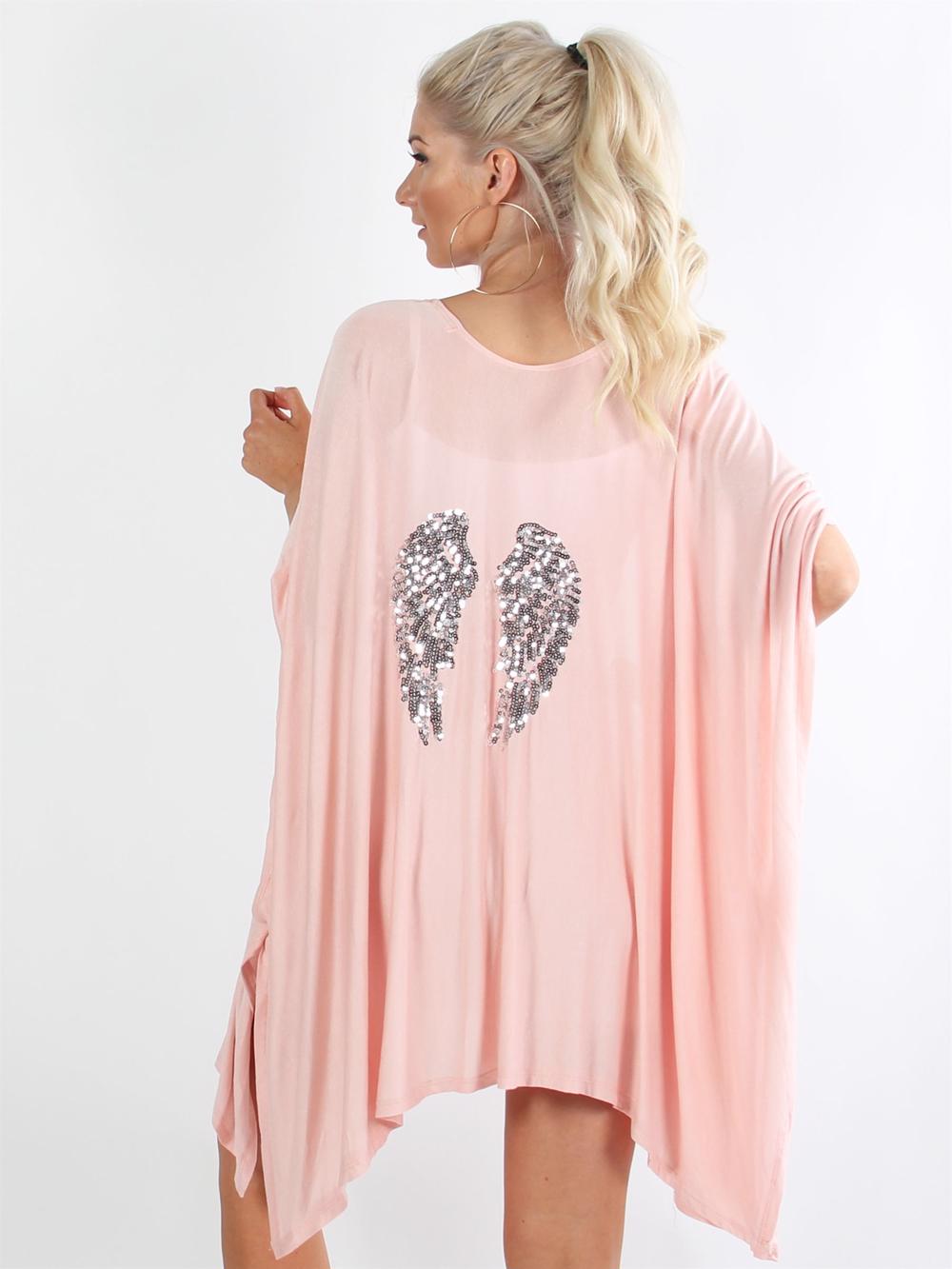 Subira - Sort cardigan med englevinger i pailletter på ryggen