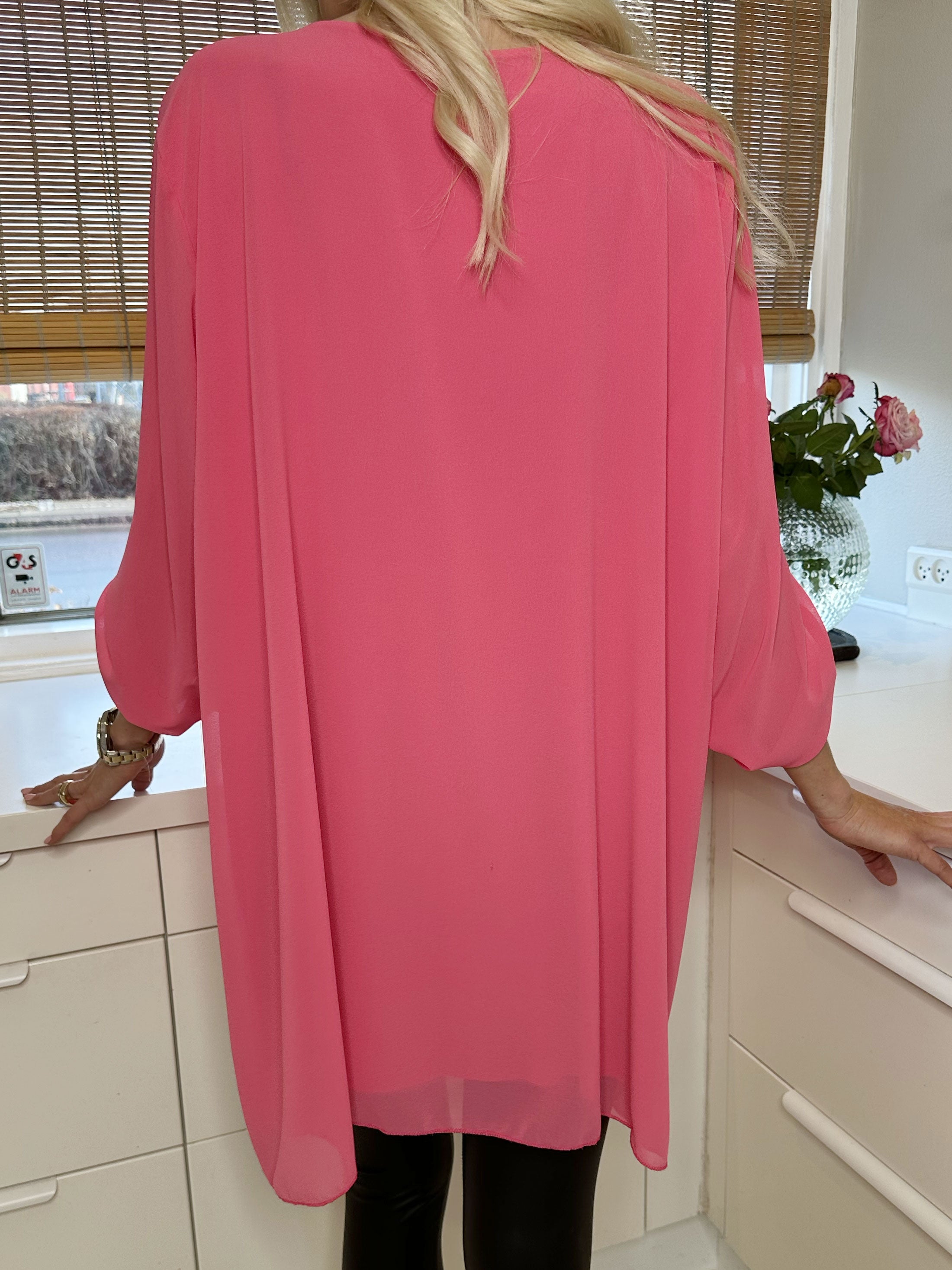 Wanda long sleeve - Tunikakjole i chiffon